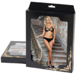 SUBBLIME - SET DUE PEZZI DI REGGISENO TRASPARENTE E STRISCE S/M - immagine 12