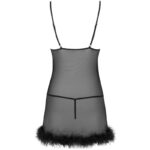 LIVCO CORSETTI FASHION - ZERUNAM SET BABYDOLL + TANGA NEGRO - immagine 4
