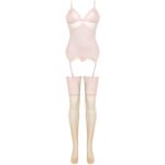 LIVCO CORSETTI FASHION - PERSINNE PEACH SET CORSET + PANTY + MEDIAS - immagine 3