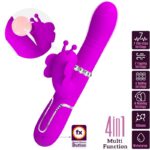 PRETTY LOVE - VIBRATORE MULTIFUNZIONE RABBIT 4 IN 1 FARFALLA FUCSIA - immagine 10