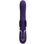 PRETTY LOVE - VIBRATORE MULTIFUNZIONE RABBIT 4 IN 1 FARFALLA VIOLA - immagine 2