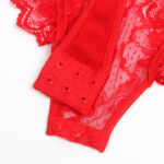 SUBBLIME - TEDDY CON LIGA DETALLE ENCAJE Y TIRAS ROJO S/M - immagine 11