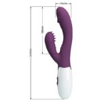 PRETTY LOVE - ANDRE VIBRATORE RABBIT E STIMOLATORE PUNTO G VIOLA - immagine 7