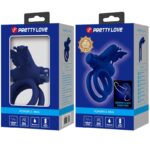 PRETTY LOVE - JAMELE DOPPIO ANELLO CON VIBRAZIONE E STIMOLATORE FARFALLA BLU - immagine 10