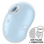 SATISFYER - CUTIE GHOST VIBRATORE LAY-ON AZZURRO - immagine 2