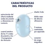 SATISFYER - CUTIE GHOST VIBRATORE LAY-ON AZZURRO - immagine 4