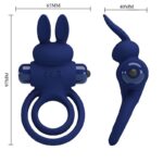 PRETTY LOVE - DAREY DOPPIO ANELLO VIBRANTE CONIGLIO BLU - immagine 6