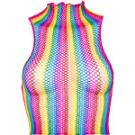 LEG AVENUE - TOP RETE MULTICOLORE - immagine 3