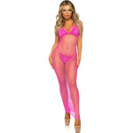 LEG AVENUE - VESTIDO DE REJILLA LARGO AMARILLO TALLA ?NICA - immagine 2