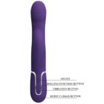 PRETTY LOVE - ZALIN PERLE VIBRATORE CONIGLIO 4 EN 1 VIOLA - immagine 9
