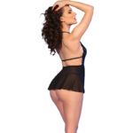 CHILIROSE - CR 4720 BABYDOLL & TANGA NEGRO S - immagine 2