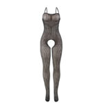 SUBBLIME - 951726 BODYSTOCKING A RETE ELASTICA NERA SENZA CAVALLO TAGLIA UNICA - immagine 4