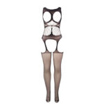 SUBBLIME - 951900 BODYSTOCKING A RETE SENZA CAVALLO CON COPPA E SPALLE APERTE NERO TAGLIA UNICA - immagine 3