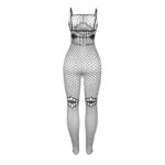 SUBBLIME - 952112 BODYSTOCKING A RETE CON DETTAGLI SU PETTO E PANCIA NERO TAGLIA UNICA - immagine 5
