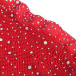 SUBBLIME - 952181 BODYSTOCKING A RETE CON GUANTI E STRASS ROSSO TAGLIA UNICA - immagine 4