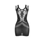 SUBBLIME - 952198 VESTITO A RETE CON DIAMANTI BRILLANTI NERO TAGLIA UNICA - immagine 6