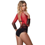 SUBBLIME - 952259 VESTITO ELASTICO A RETE MANICA LUNGA SFUMATO ROSSO E NERO TAGLIA UNICA - immagine 4
