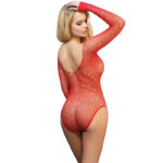 SUBBLIME - 952303 BODY LUCIDO CON SPALLE SCOPERTE MANICA LUNGA ROSSO TAGLIA UNICA - immagine 2