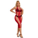 SUBBLIME - 952327 VESTITO LUNGO A RETE ROSSO TAGLIA UNICA - immagine 3