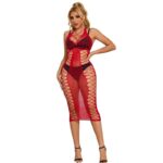 SUBBLIME - 952327 VESTITO LUNGO A RETE ROSSO TAGLIA UNICA - immagine 2
