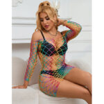 SUBBLIME - 952426 VESTITO A RETE MANICA LUNGA ARCOBALENO TAGLIA UNICA - immagine 11