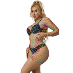 SUBBLIME - 952426 VESTITO A RETE MANICA LUNGA ARCOBALENO TAGLIA UNICA - immagine 5