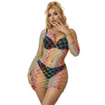 SUBBLIME - 952426 VESTITO A RETE MANICA LUNGA ARCOBALENO TAGLIA UNICA - immagine 6