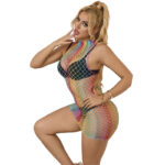 SUBBLIME - 952433 VESTITO A RETE SENZA MANICHE COLLO ALTO ARCOBALENO TAGLIA UNICA - immagine 5
