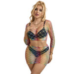 SUBBLIME - 952440 INSIEME A RETE 2 PEZZI MANICA LUNGA ARCOBALENO TAGLIA UNICA - immagine 5