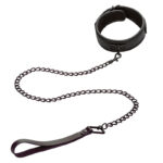 CALEXOTICS - NOCTURNAL COLLARE E GUINZAGLIO IN PELLE REGOLABILE NERO - immagine 2