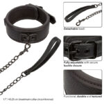 CALEXOTICS - NOCTURNAL COLLARE E GUINZAGLIO IN PELLE REGOLABILE NERO - immagine 4