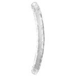 KING COCK - DOUBLE TROUBLE DOPPIO TROUBLE 46 CM TRASPARENTE - immagine 3
