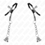KINK - MORSETTI PER CAPEZZOLI CON CIONDOLO CAMPANELLA IN ARGENTO 6 CM - immagine 2