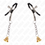 KINK - MORSETTI PER CAPEzzoli CON PENDENTE CAMPANELLA IN ORO 6 CM - immagine 2