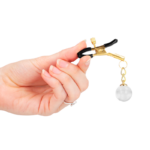 KINK - MORSETTI PER CAPEZZOLI CON PERLINE DI VETRO ORO 6 CM - immagine 4