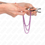 KINK - PINZE PER CAPEzzoli CON 3 CATENE VIOLA 20/23/28 CM - immagine 4