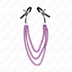 KINK - PINZE PER CAPEzzoli CON 3 CATENE VIOLA 20/23/28 CM - immagine 2