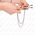 KINK - PINZE PER CAPEzzoli CON 2 CATENE SPESSE ARGENTO 20/23 CM - immagine 4