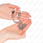 KINK - PINZE PER CAPEzzoli CON 2 CATENE SOTTILI ARGENTO 20/23 CM - immagine 3
