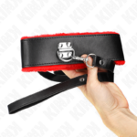KINK - COLLANA CON CINTURA 116 CM CON CINTURINO IN PELLE ROSSO REGOLABILE 40-48 CM X 6 CM - immagine 3