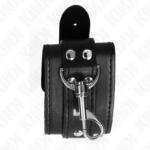 KINK - RESISTENZA DA POLSO PER DUNGEON CON CHIUSURA NERA REGOLABILE 21-28 CM X 5,5 CM - immagine 3