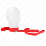 KINK - COLLANA CON CINTURA 116 CM ROJO CINTURINO REGOLABILE 32-50 CM X 8 CM
