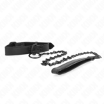 KINK - COLLARE CON GUINZAGLIO SCURO 65 CM REGOLABILE 37-54 CM X 3 CM - immagine 4