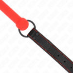 KINK - BONE GAG CON CINTURINO IN SIMILPELLE ROSSO REGOLABILE 41-57 CM - immagine 4