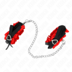 KINK - POLSO ELASTICO IN PIZZO DETTAGLI CUORE ROSSO REGOLABILE 22-35 CM - immagine 2