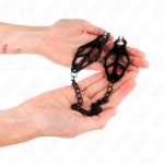 KINK - PINZE PER CAPEZZOLI TRIFOGLIO GIAPPONESE CON CATENA NERA 30 CM - immagine 4