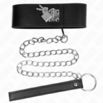 KINK - COLLANA CON CINTURA 65 CM CON CINTURINO LARGO NERO REGOLABILE 33,5-41 CM X 5 CM - immagine 4