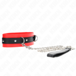 KINK - COLLARE CON CINTURA 65 CM CON CINTURINO ROSSO 54 X 4,5 CM - immagine 3
