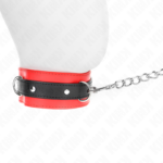 KINK - COLLARE CON CINTURA 65 CM CON CINTURINO ROSSO 54 X 4,5 CM - immagine 2