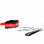 KINK - COLLANA CON CINTURINO ROSSO 65 CM REGOLABILE 36-43 CM X 5 CM - immagine 2